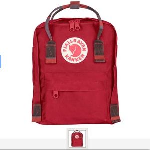 Fjallraven Kanken Mini Backpack Deep Red Blocked